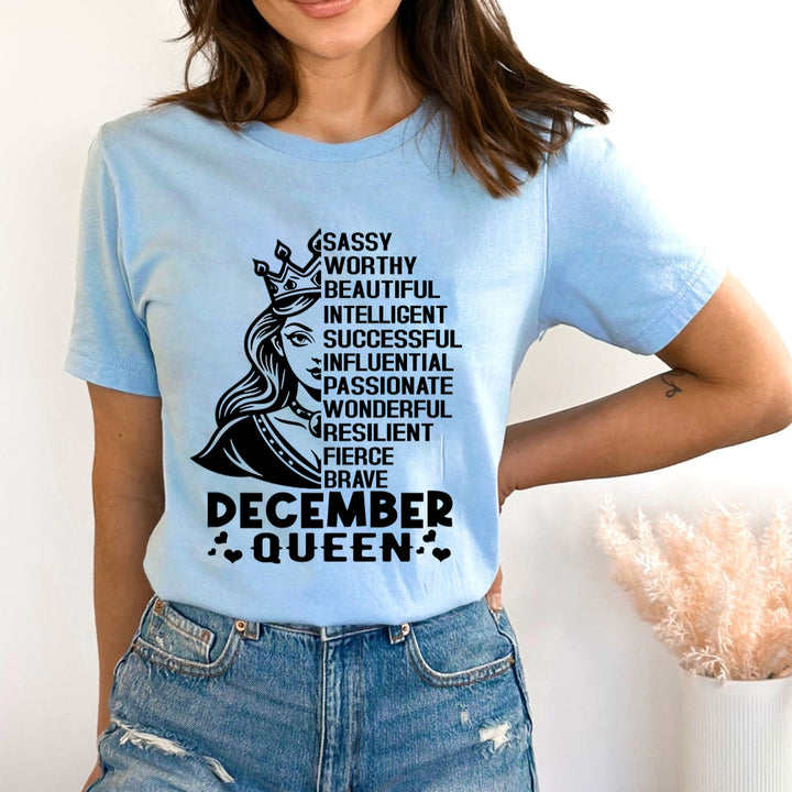 December Queen Worthy And Beautiful - Bella Canvas