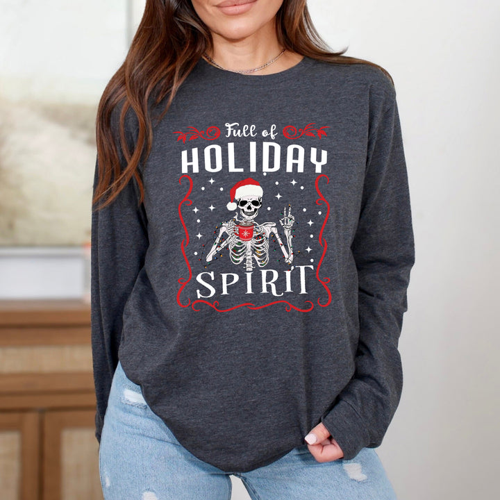 Full Of Holiday Spirit (New) - Long-Sleeve Tee