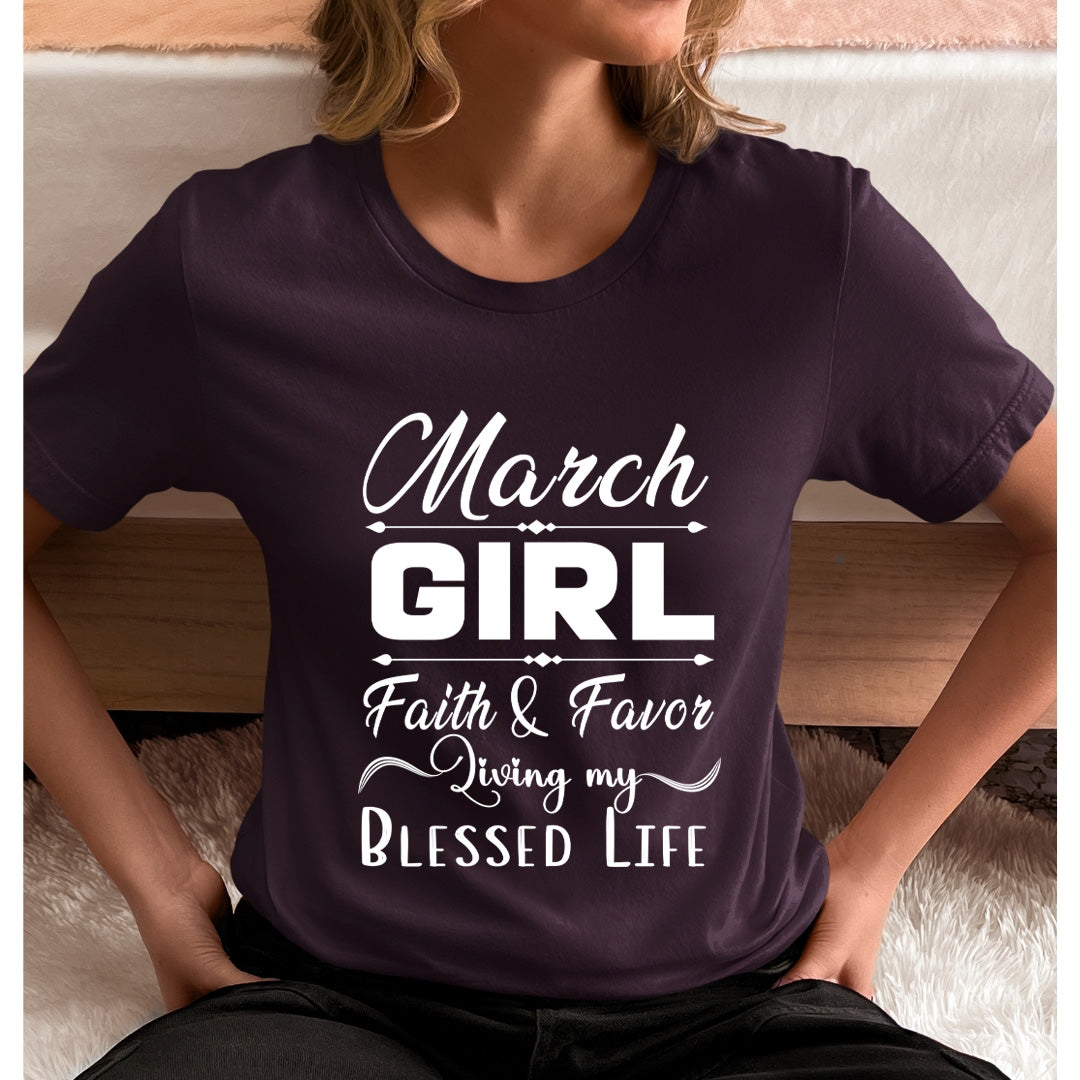 March Girl Faith & Favor - Unisex T-Shirt