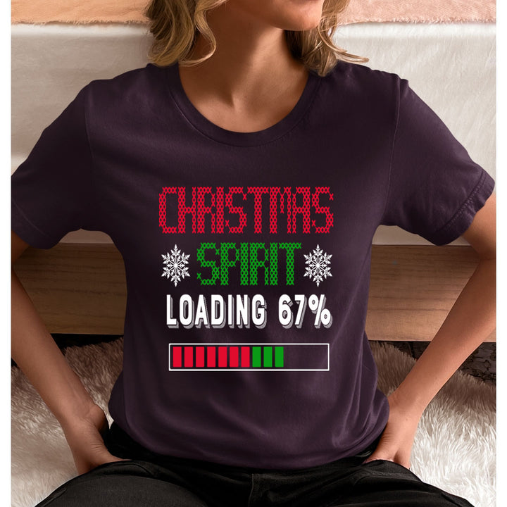 Christmas Spirit Loading 67 %  - Unisex T-Shirt