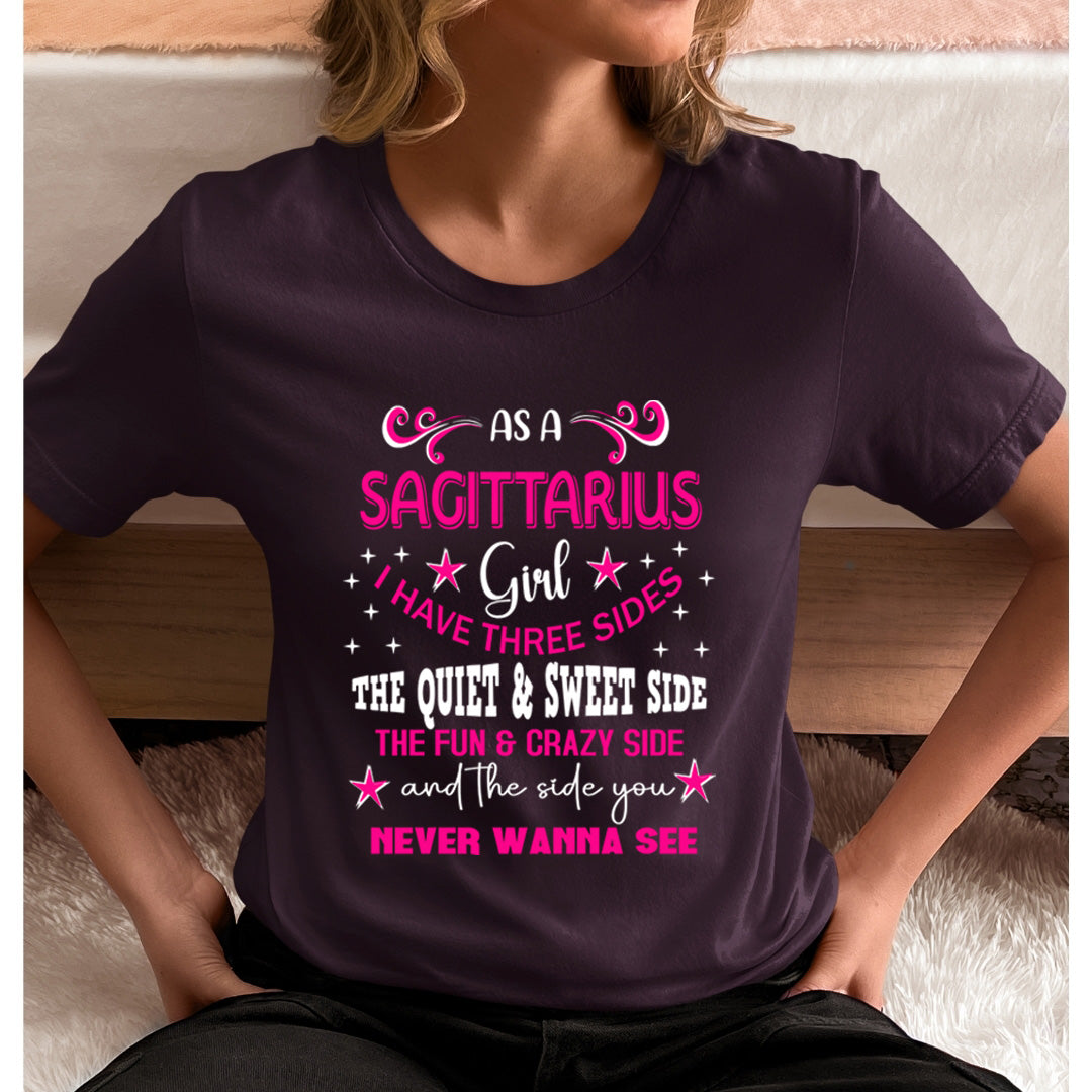 Sagittarius Girl Have Three Side - Unisex T-Shirt