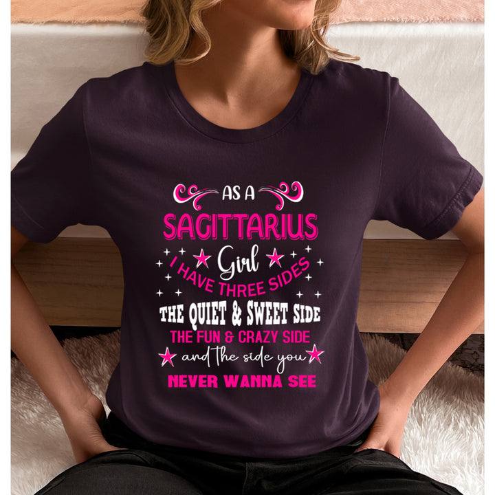Sagittarius Girl Have Three Side - Unisex T-Shirt