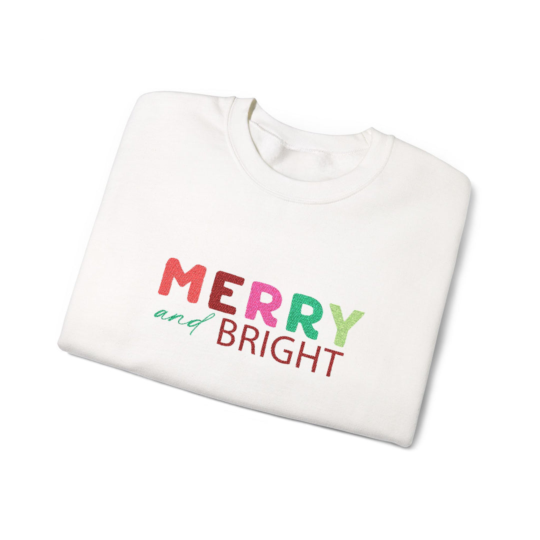 Merry And Bright - Embroidery Design (Sweatshirt & Hoodie)