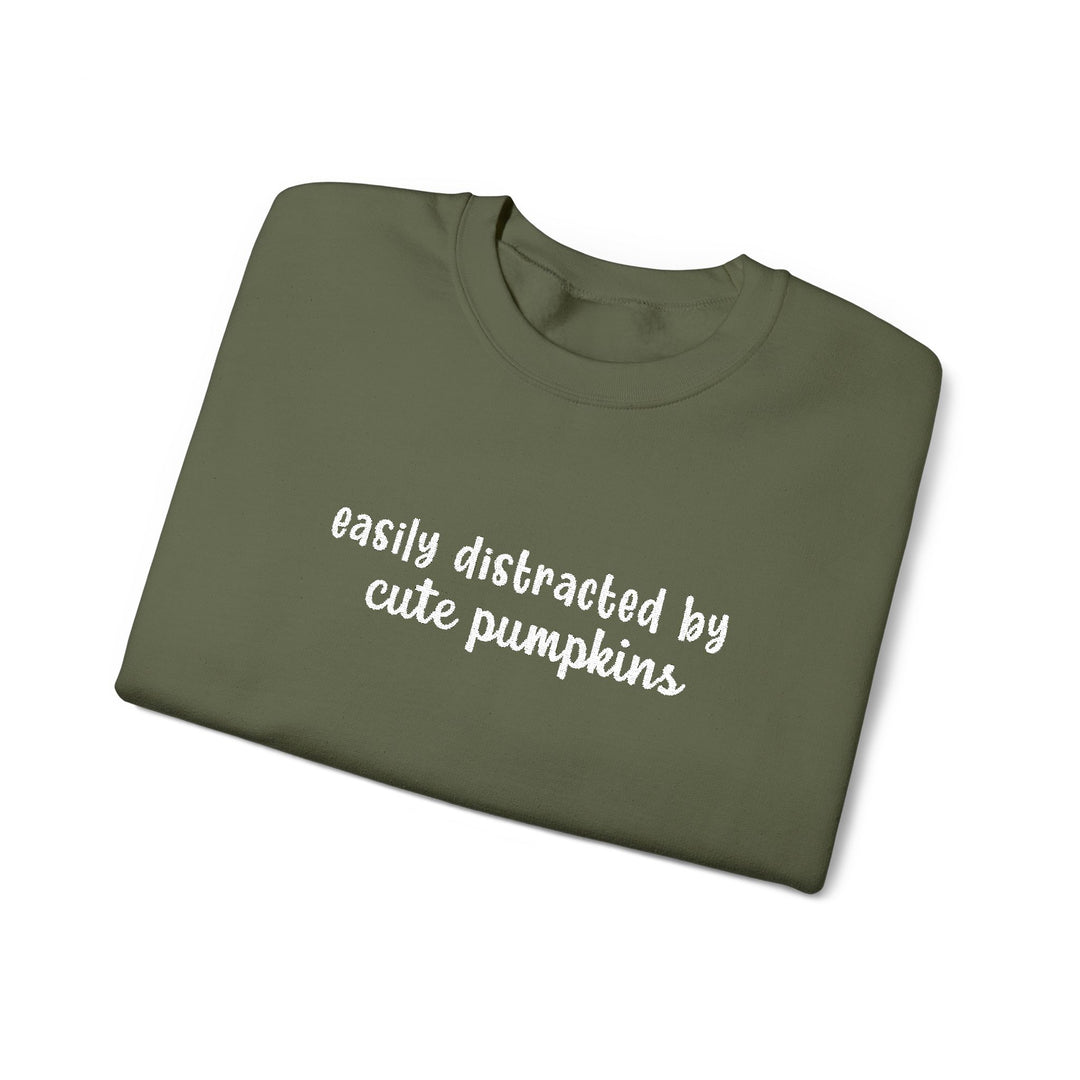 Easily Distracted By Pumpkins - Embroidery Design (Sweatshirt & Hoodie)