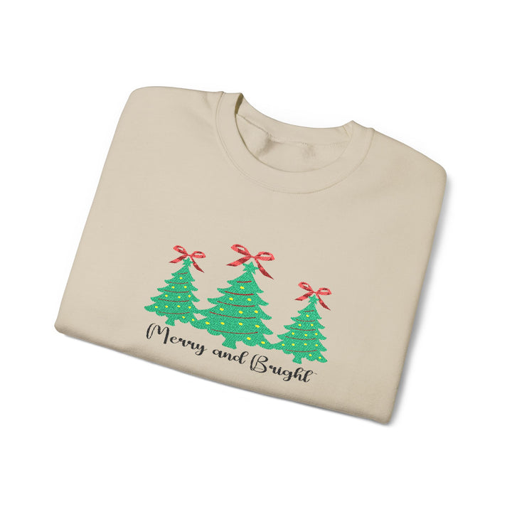 Merry And Bright - Embroidery Design (Sweatshirt & Hoodie)