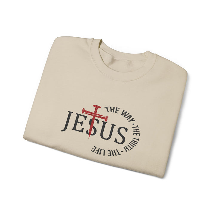 Jesus The Way The Truth - Embroidery Design (Sweatshirt & Hoodie)