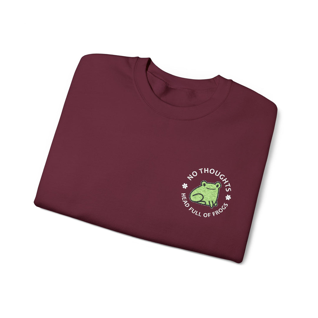 No Thoughts - Embroidery Design (Sweatshirt & Hoodie)