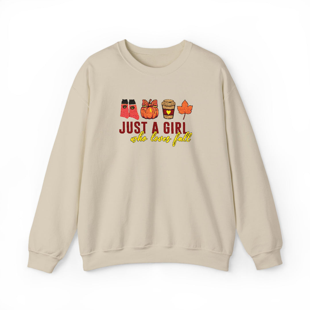Just A Girl Who Loves Fall - Embroidery Design (Sweatshirt & Hoodie)