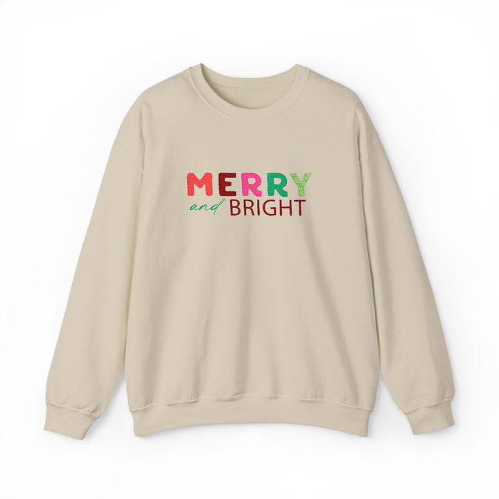 Merry And Bright - Embroidery Design (Sweatshirt & Hoodie)
