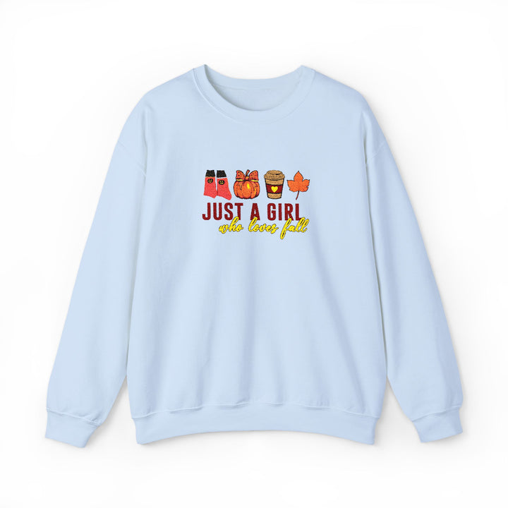 Just A Girl Who Loves Fall - Embroidery Design (Sweatshirt & Hoodie)