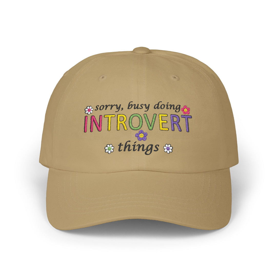 Sorry, Busy Doing Introvert Things - Embroidery Design (Cap)