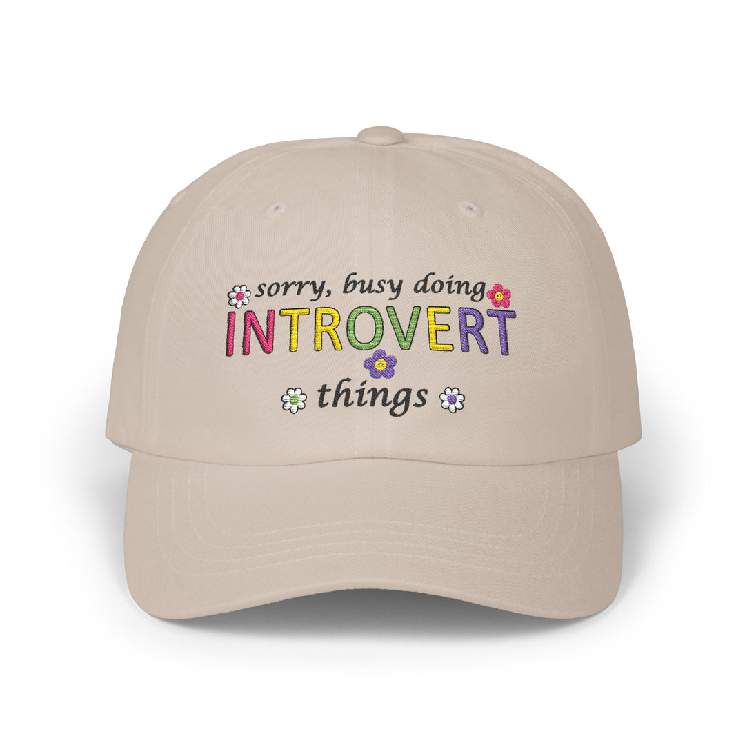 Sorry, Busy Doing Introvert Things - Embroidery Design (Cap)