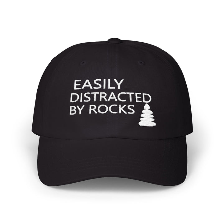 Easily Distracted By Rocks - Embroidery Design (Cap)