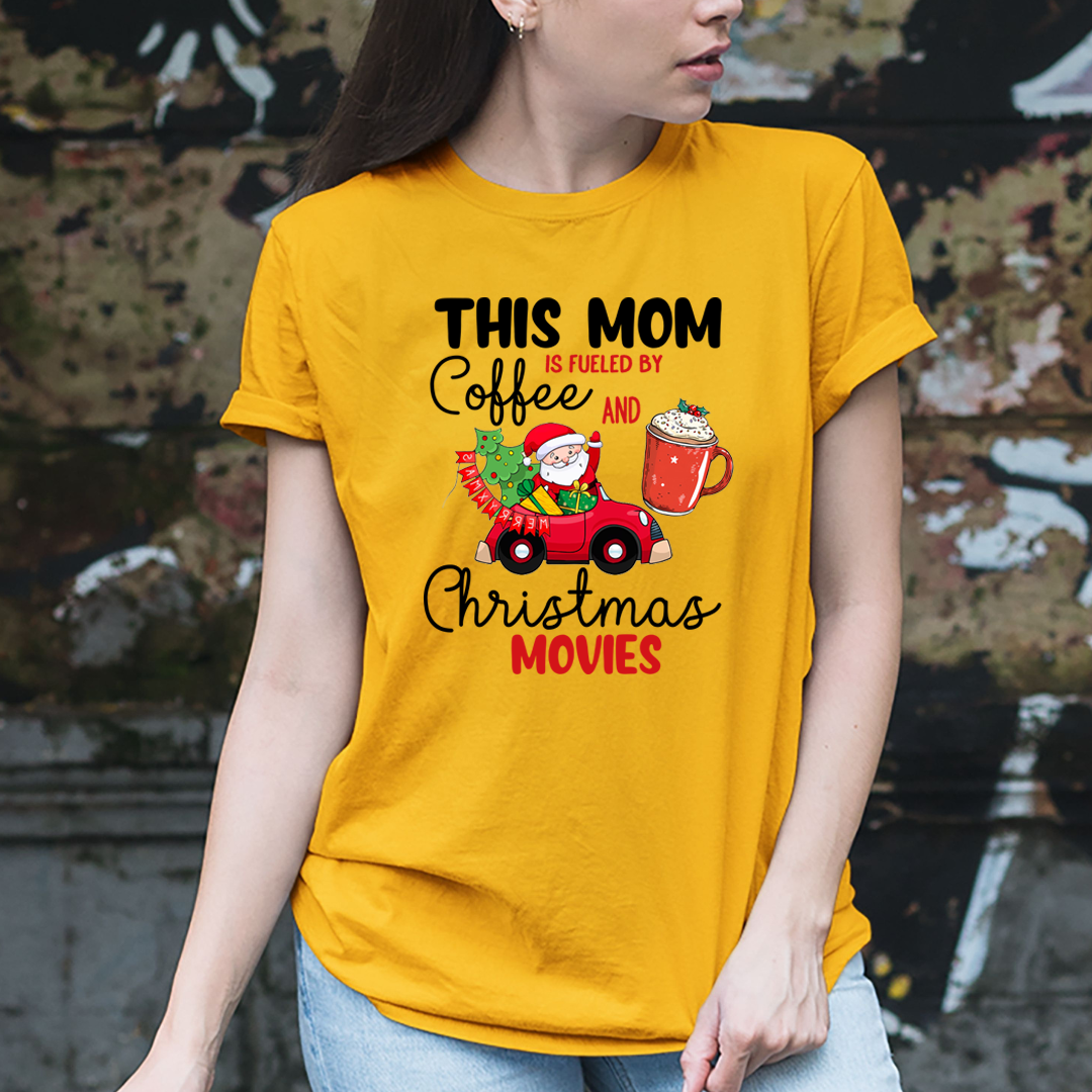 This Mom Is Fuled By Coffee And Christmas - Unisex T-Shirt