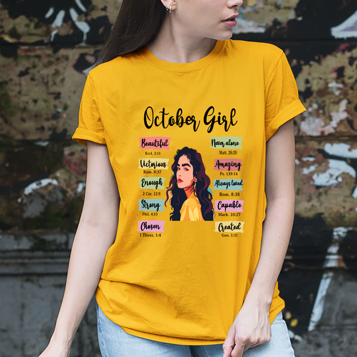 October Girl Beautiful Never Alone - Unisex T-Shirt