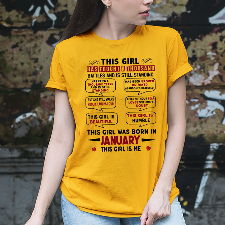This Girl Was Born In January - Unisex T-Shirt