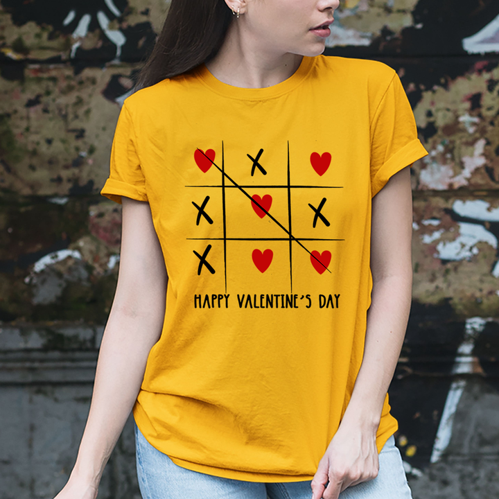 Happy Valentine's Heart And Cross design - Unisex T-Shirt