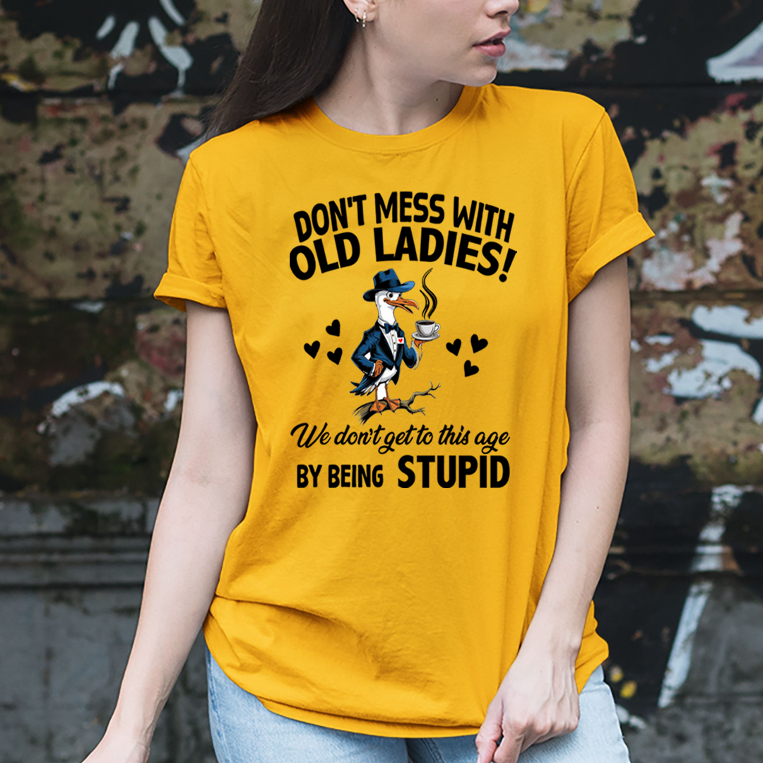 Don't Mess With Old Ladies! By Being Stupid - T-Shirt