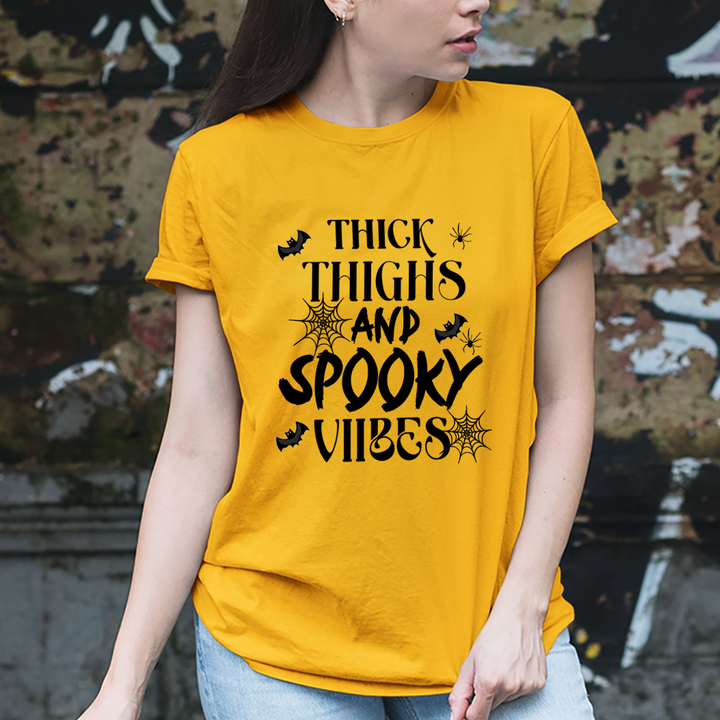Thick Thighs And Spooky Vibes - Unisex T-Shirt