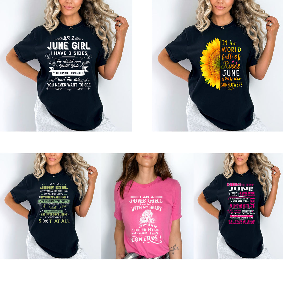 "Get Exclusive Discount On June Combo Pack Of 5 Shirts"(Flat Shipping) For B'day Girls.