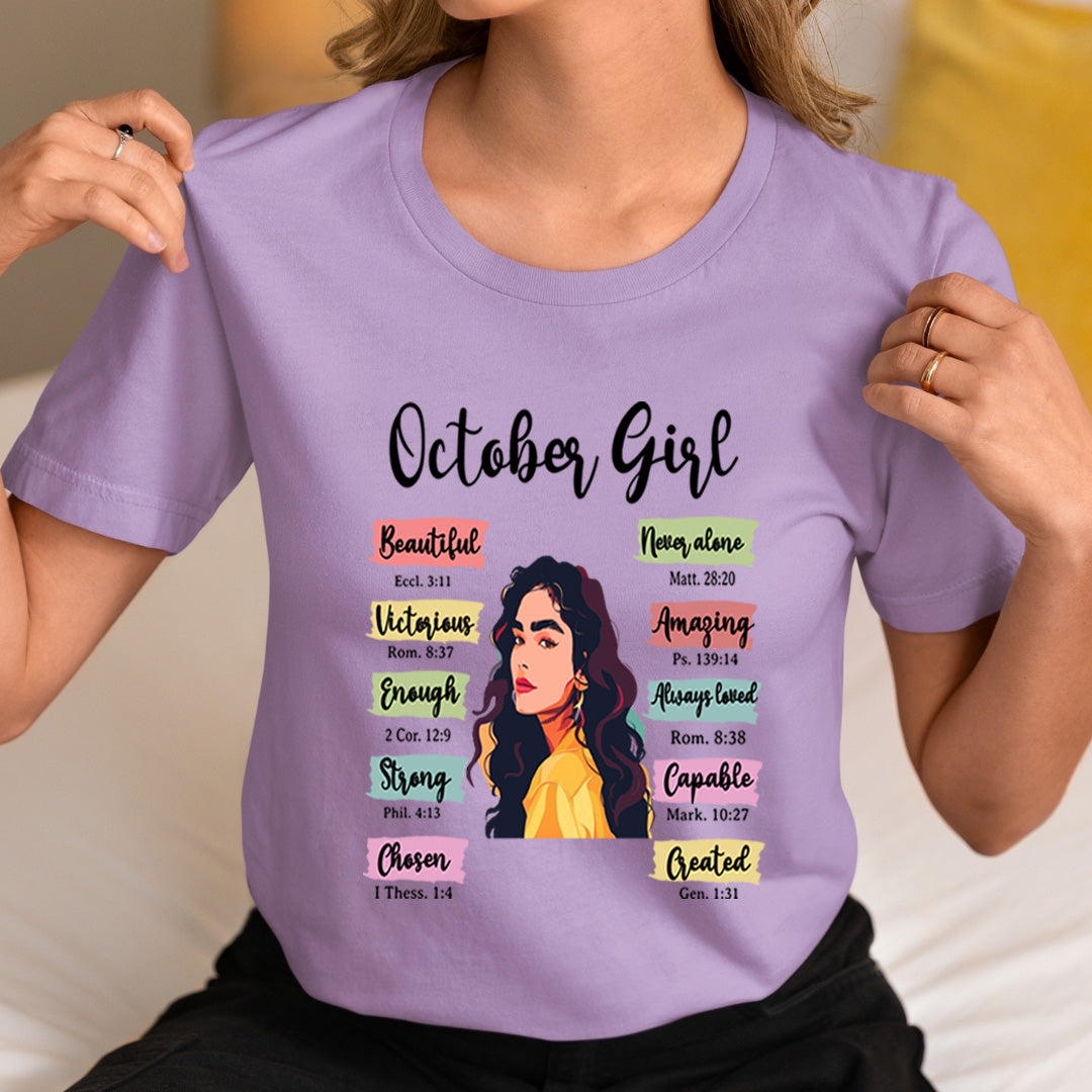 October Girl Beautiful Never Alone - Unisex T-Shirt
