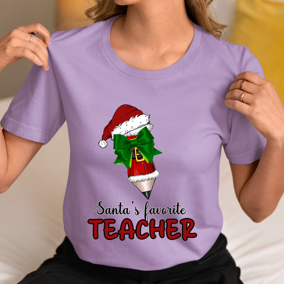Santa's Favorite Teacher - Unisex T-Shirt