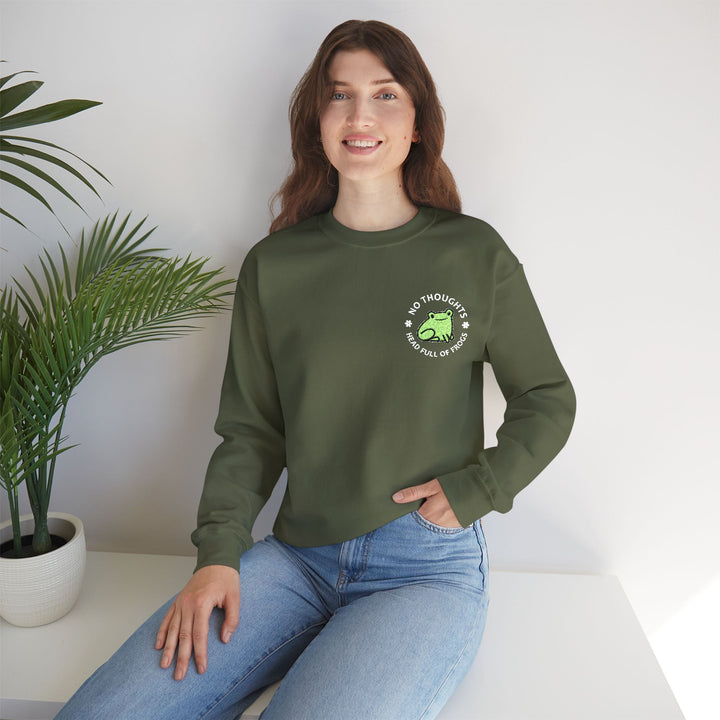 No Thoughts - Embroidery Design (Sweatshirt & Hoodie)