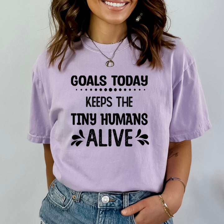 Goals Today Keeps The Tiny Humans Alive - Bella Canvas