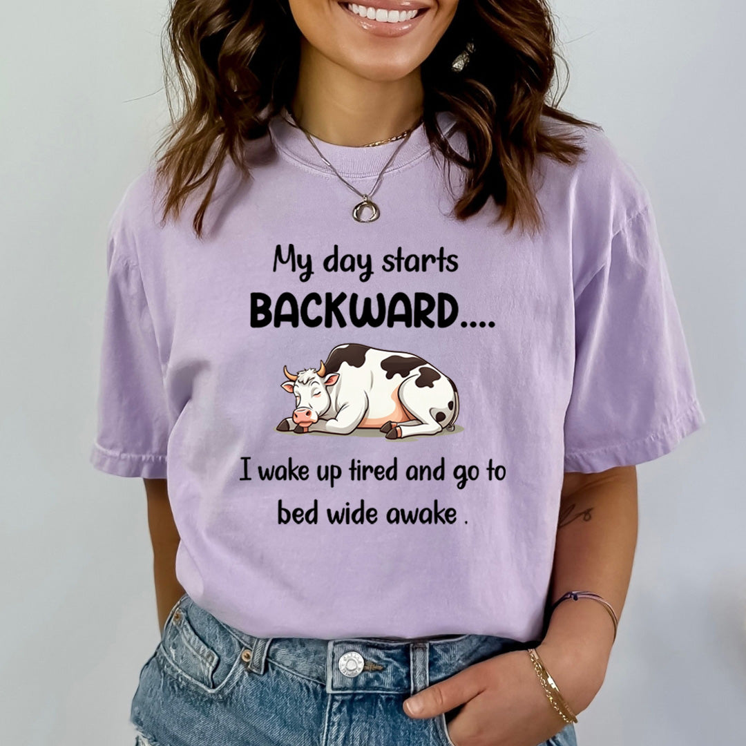 My Day Starts Backward - Bella Canvas