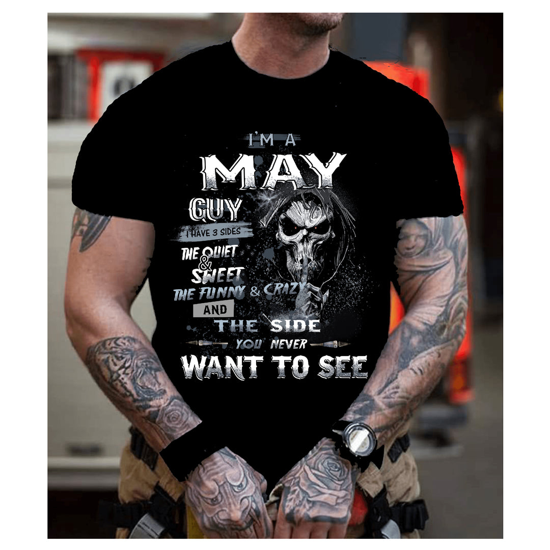 "I'M A MAY GUY I HAVE 3 SIDES", Men Tee