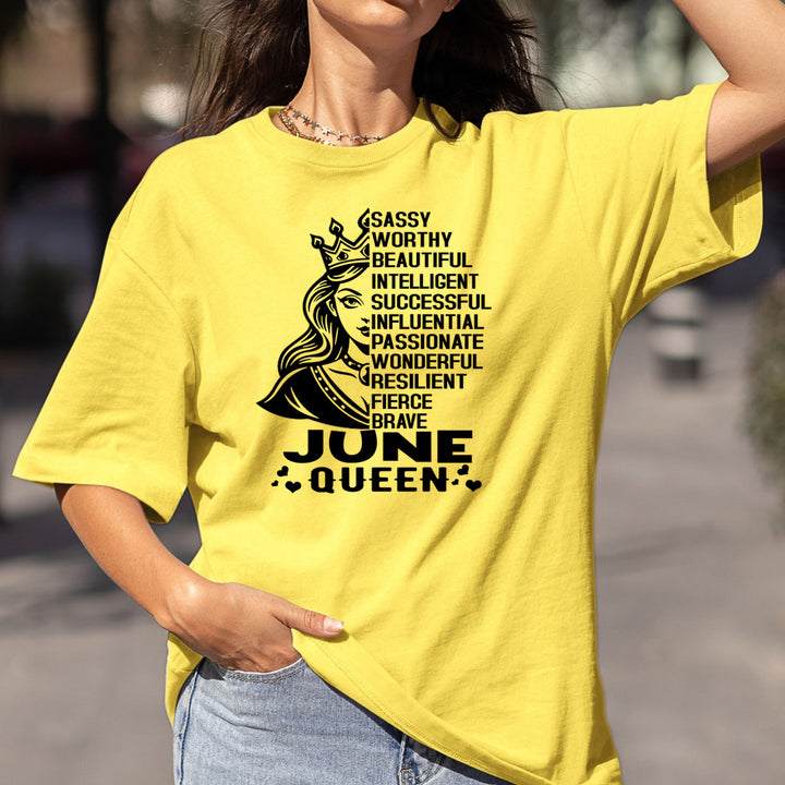 June Queen Worthy And Beautiful - Bella Canvas