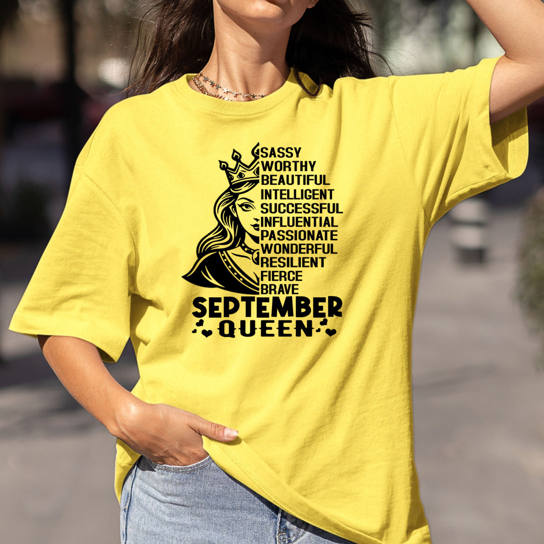 September Queen Worthy And Beautiful - Bella Canvas