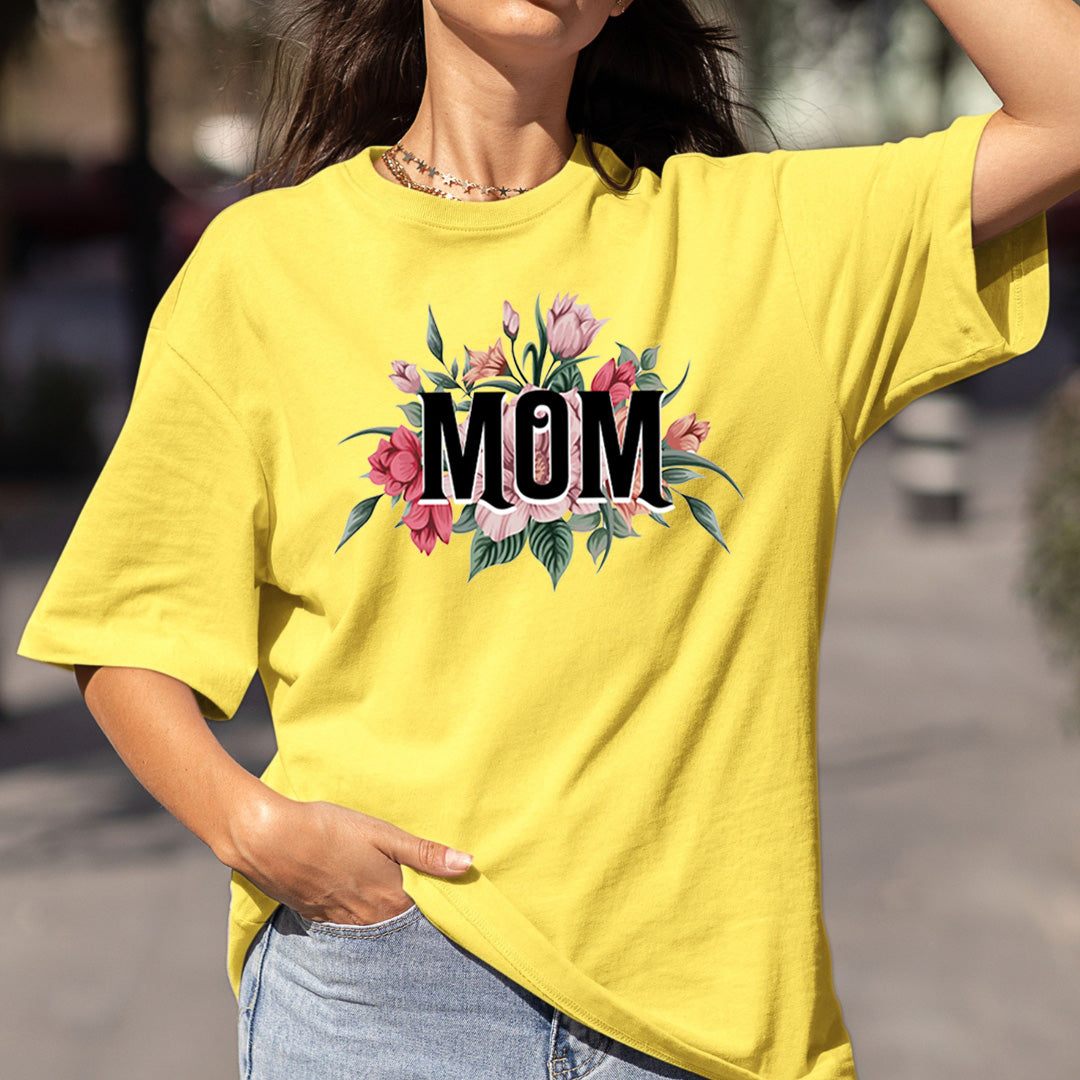 Mom With Flower - Bella Canvas