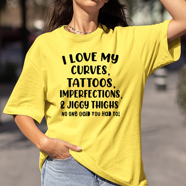 I Love My Curves Tattoos - Bella Canvas