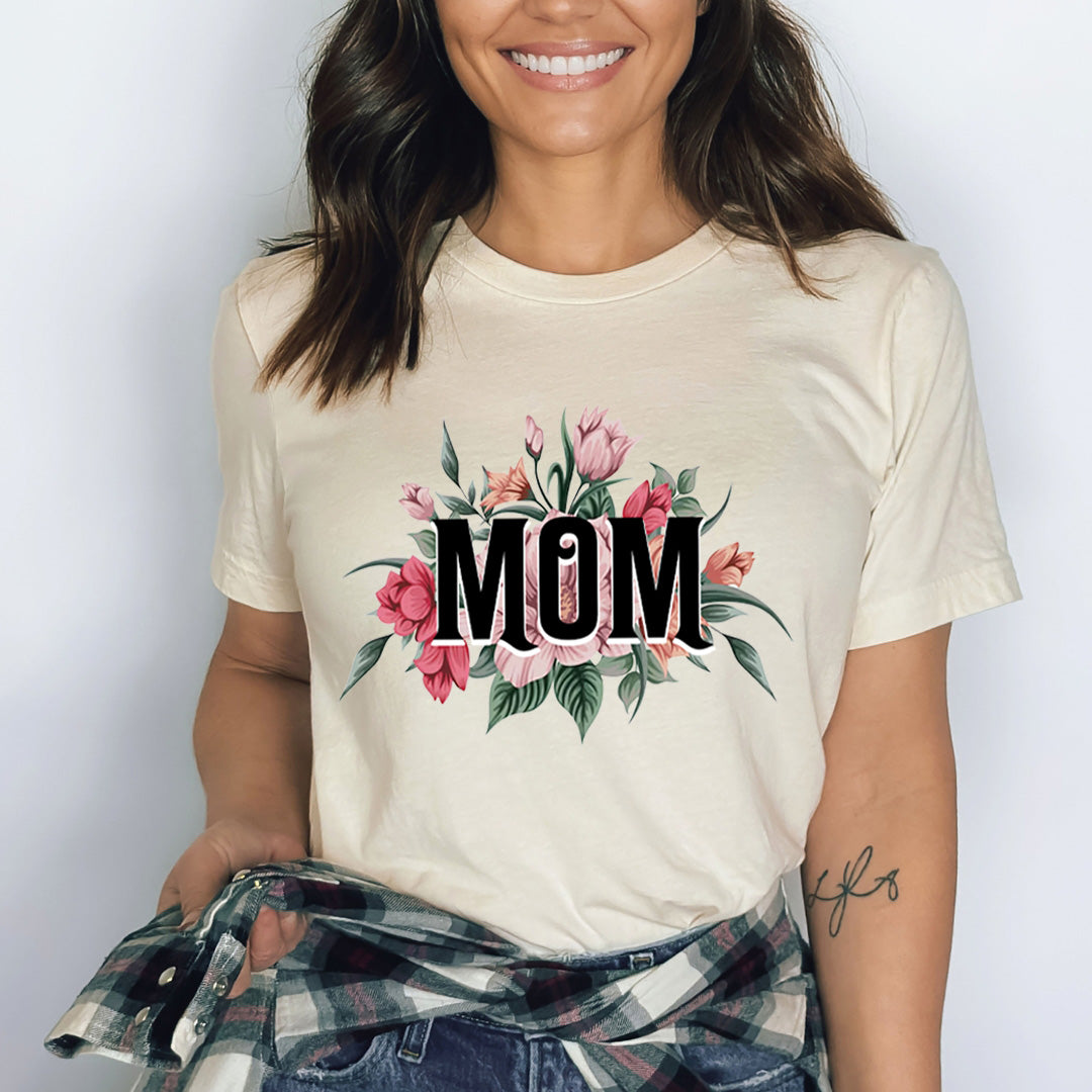 Mom With Flower - Bella Canvas