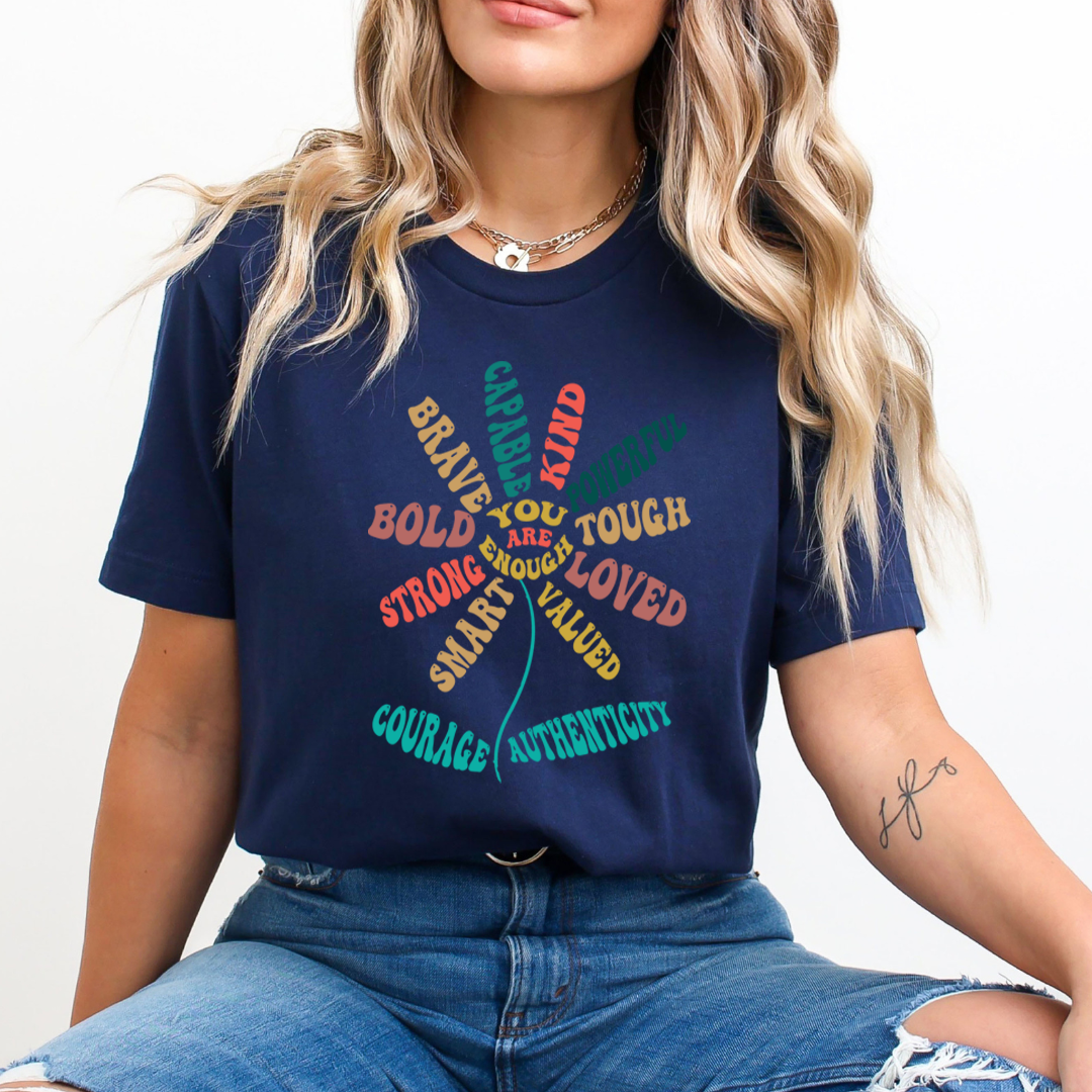 Brave Kind Loved Courage  - Unisex T-Shirt