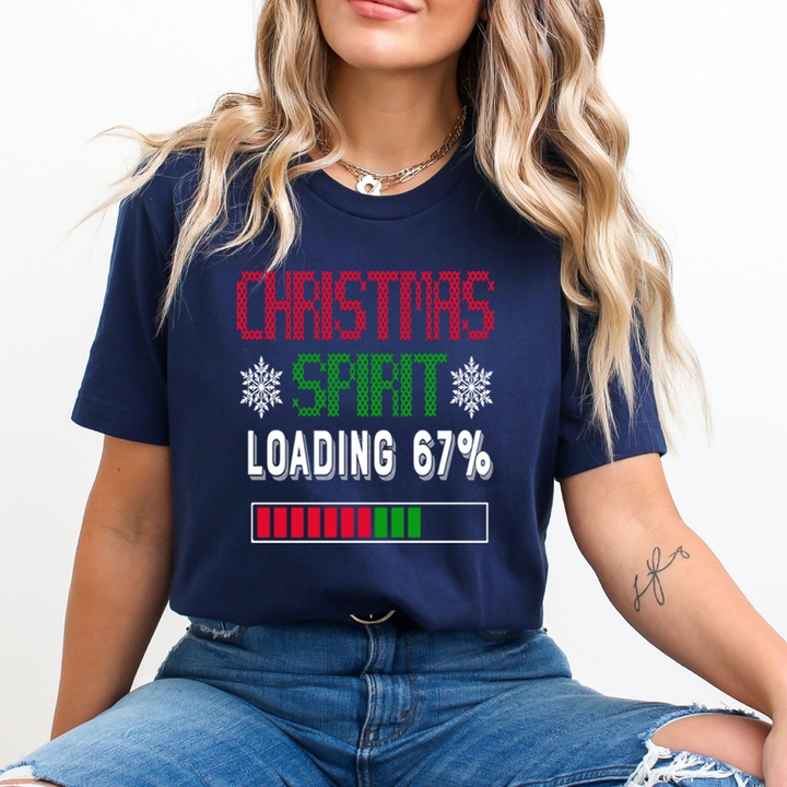 Christmas Spirit Loading 67 %  - Unisex T-Shirt