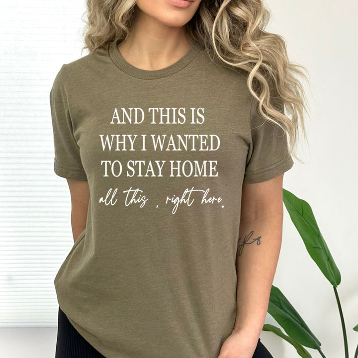 Why I Wanted To Stay Home - Bella Canvas