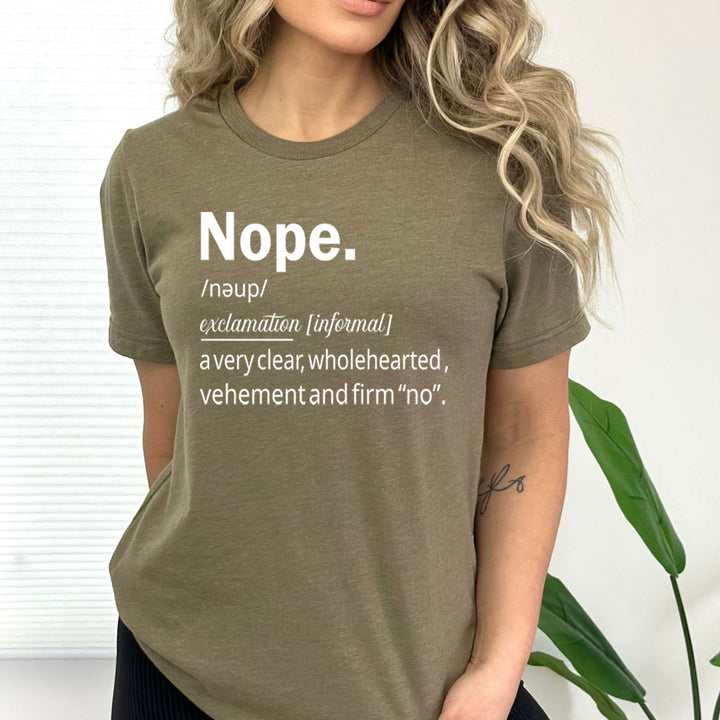 Nope A Very Clear Wholehearted - Bella Canvas