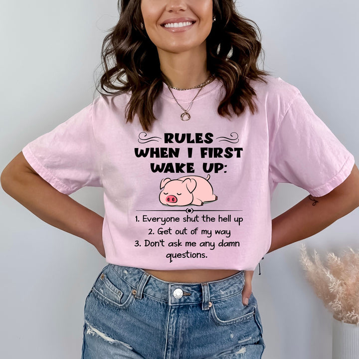 Rules When I First Wake Up - Bella canvas