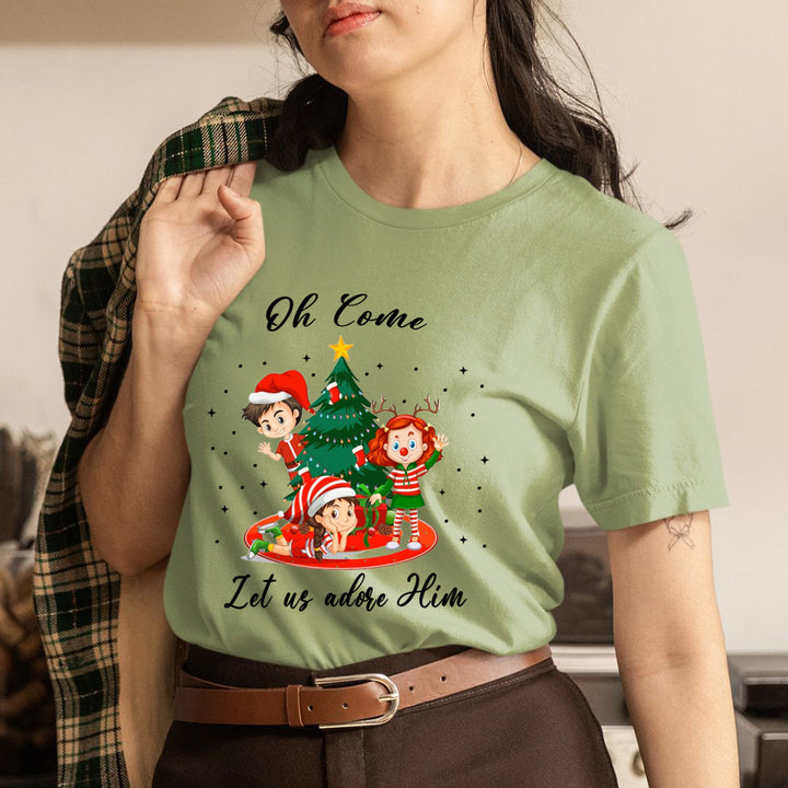 Oh Come Let Us Adore Him - Unisex T-Shirt