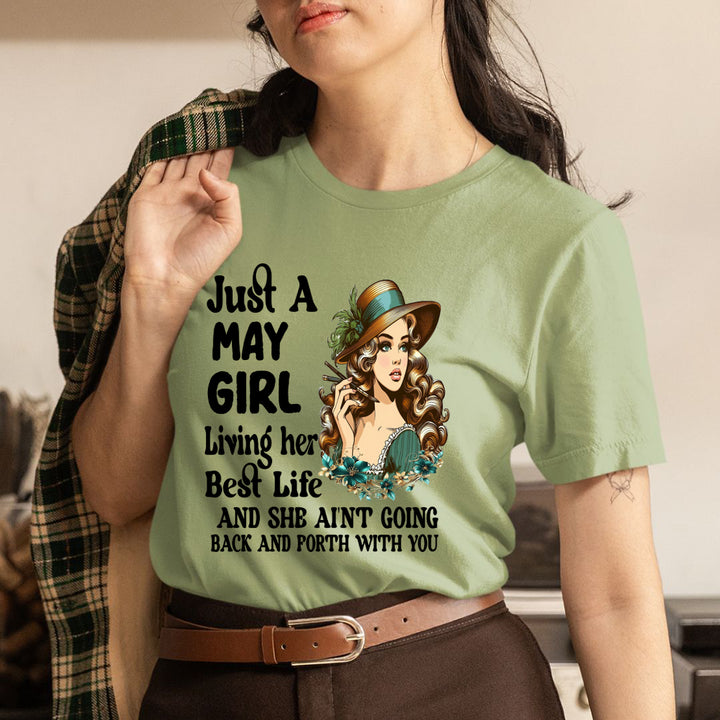May Girl Living Her Best Life - Unisex T-Shirt