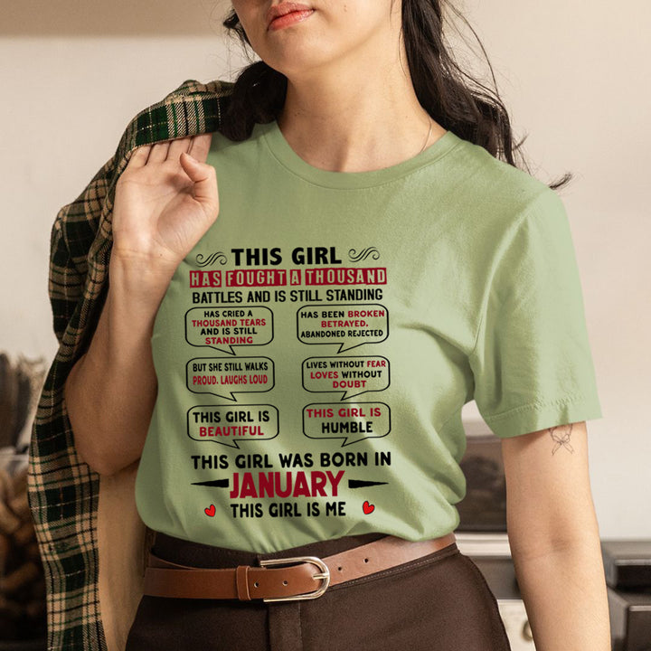 This Girl Was Born In January - Unisex T-Shirt