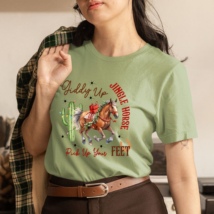 Giddy Up Jingle Horse - Unisex T-Shirt