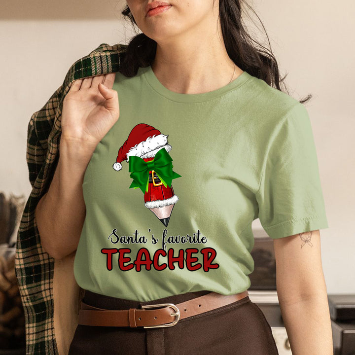 Santa's Favorite Teacher - Unisex T-Shirt