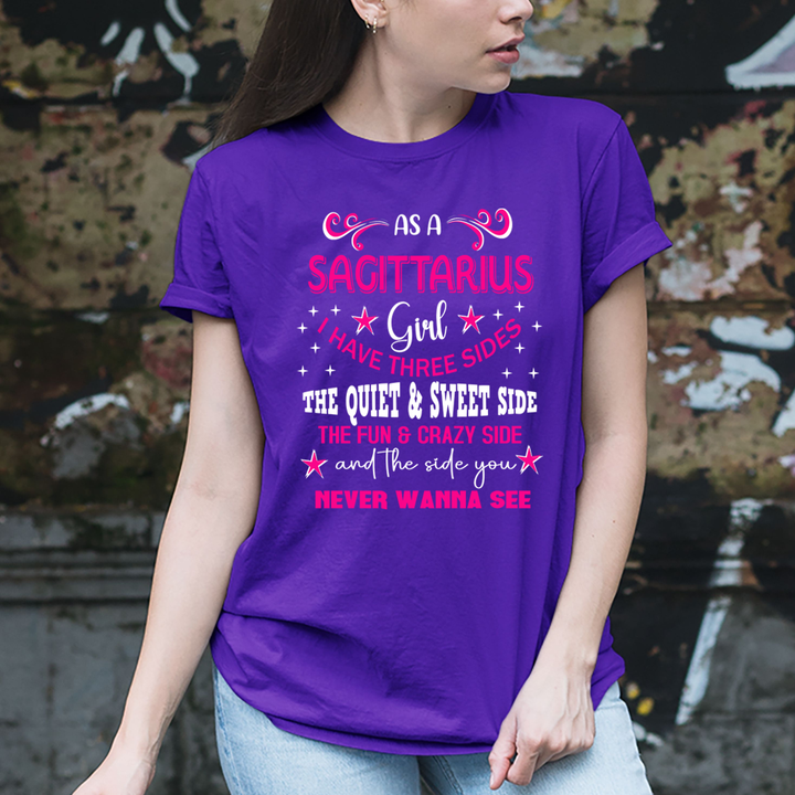 Sagittarius Girl Have Three Side - Unisex T-Shirt