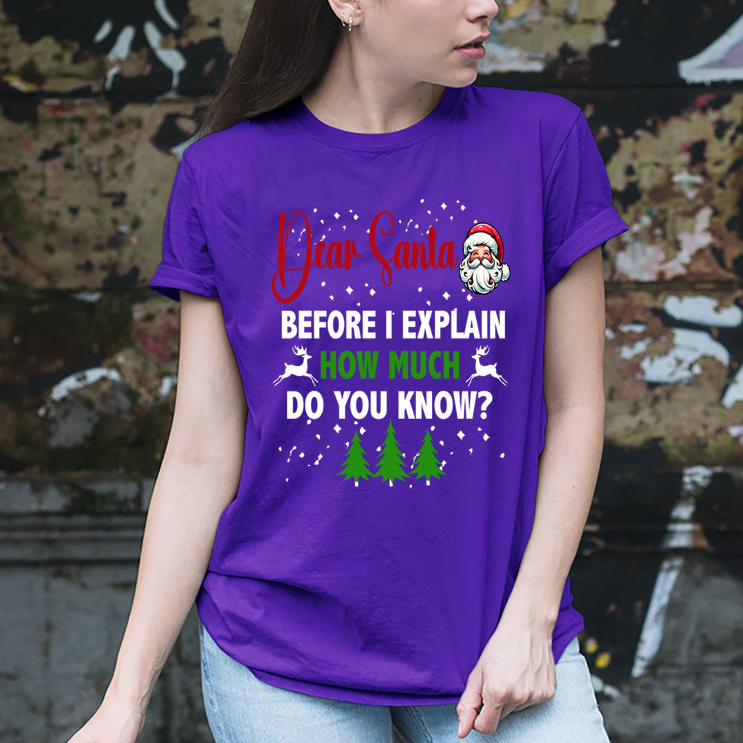 Dear Santa Before I Explain - Unisex T-Shirt