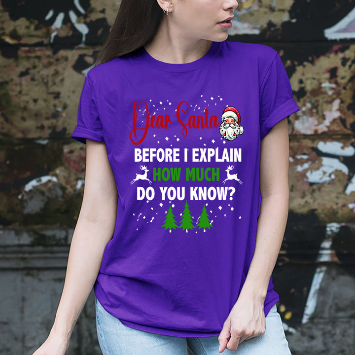 Dear Santa Before I Explain - Unisex T-Shirt