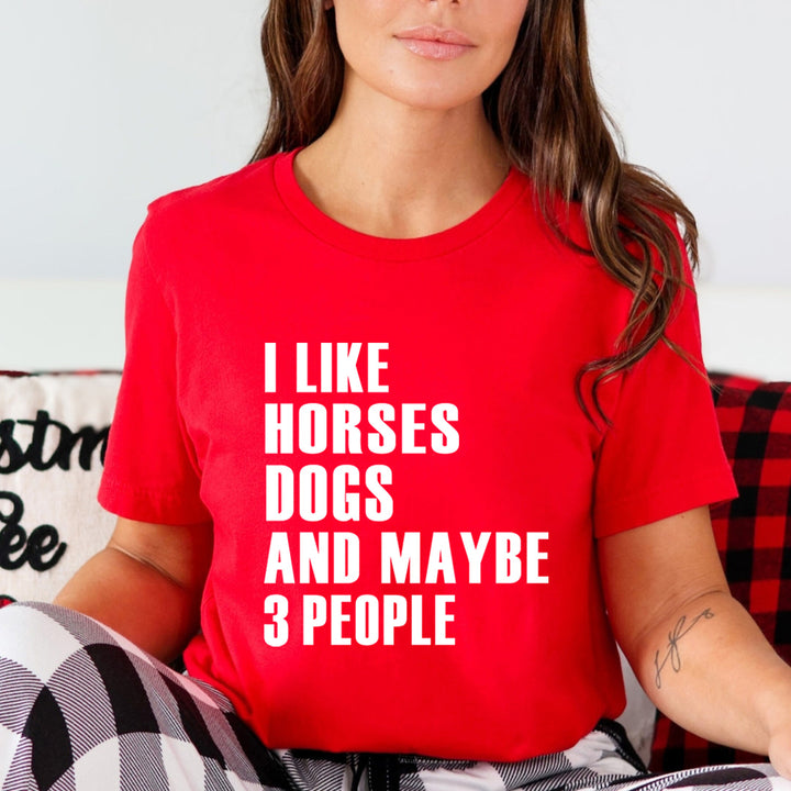 I Like Horses Dogs - Unisex T-Shirt
