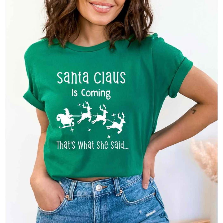 Santa Claus Is Coming- Bella canvas